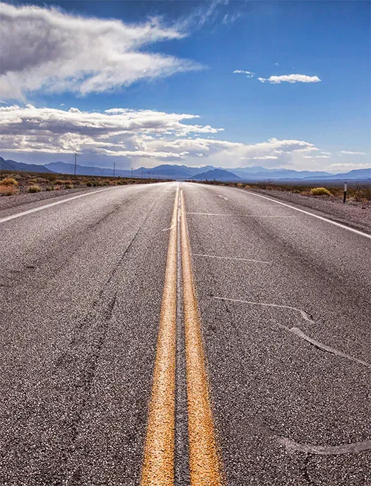 Roadway on sunny day