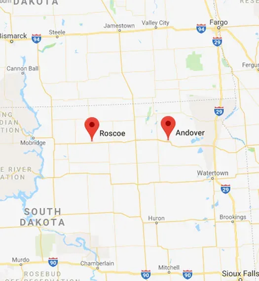 Google Maps screenshot South Dakota